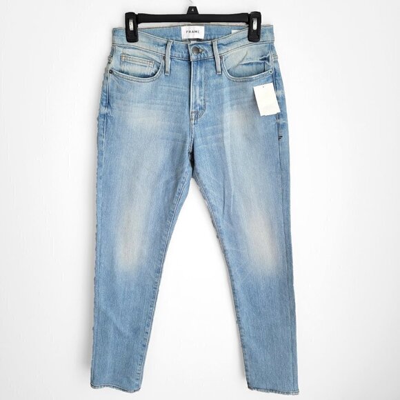 NWT Frame L'Homme Athletic Light Wash Denim Slim Fit Mid Rise Jeans - Picture 3 of 11